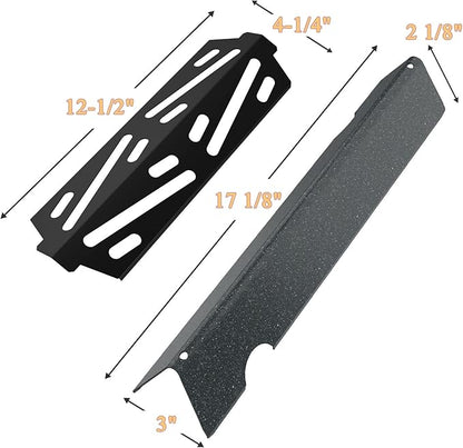66794/90223 Porcelain Steel Flavorizer Bars and 66684/66039/66031 Heat Deflectors for Weber Genesis II E-210, Genesis II  LX E-240 S-240 Grills