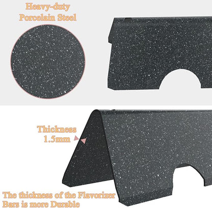 66794/90223 Porcelain Steel Flavorizer Bars and 66684/66039/66031 Heat Deflectors for Weber Genesis II E-210, Genesis II  LX E-240 S-240 Grills