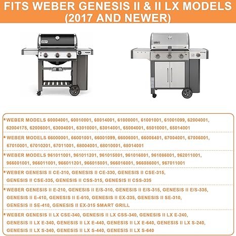 67067 Casters for Weber Grill Wheels Weber Genesis 2 GS, Genesis II E310 E410 S310 S315 E210 E610 SE335 CE310, Genesis 2 LX E340 S240 S440 S640, 2PCS