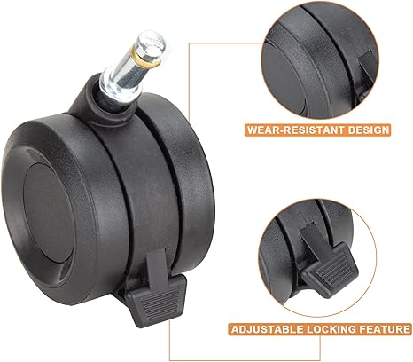 67067 Casters for Weber Grill Wheels Weber Genesis 2 GS, Genesis II E310 E410 S310 S315 E210 E610 SE335 CE310, Genesis 2 LX E340 S240 S440 S640, 2PCS