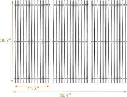  67551  19.2“ SUS304 Cooking Grates for Weber Summit 600 Series Summit E-620 S-620 Gas Grills Without Smoker Box, Heavy Duty Grill Grid  (3-Pack) 