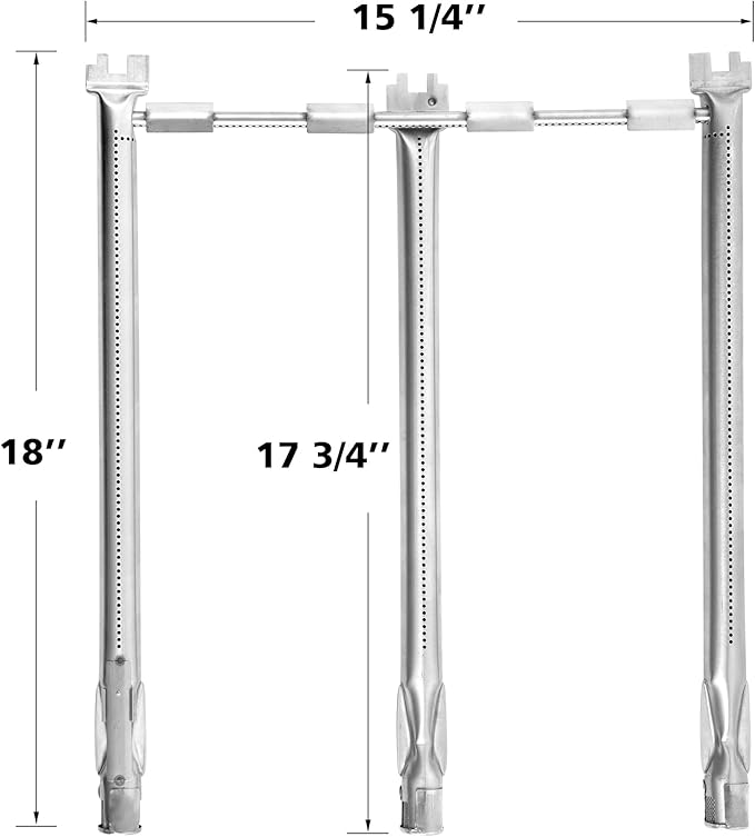 69787 Grill Burner Replacement for Weber Spirit E/S-310, Spirit I & II 300 Series (Front Control), Stainless Steel, 18-Inch Long