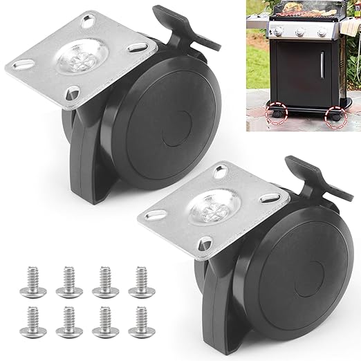 69828 Locking Caster Compatible with Weber Spirit 200/300 Series Gas Grills (2013-2017/2019) with "Up Front" Controls for Spirit 200/300 Series Grills