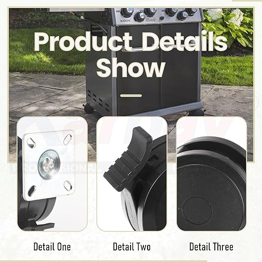 69828 Locking Caster Compatible with Weber Spirit 200/300 Series Gas Grills (2013-2017/2019) with "Up Front" Controls for Spirit 200/300 Series Grills