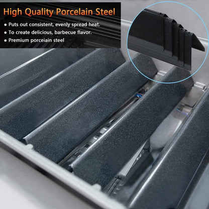 15.3 Inch 7636 Flavorizer Bars for Weber Spirit and Spirit II & GS4 Spirit II 300 Series, Spirit E310 E320 E330 S310 S320 S330 Gas Grill with Front Control Knob