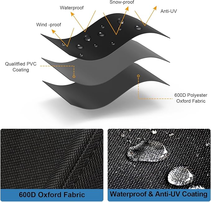 7113 Grill Cover for Weber Q100 Q120 Q1000 Q1200 Q200 Q220 Q2000 Q2200 Q2400 Series Gas Grills, 600D Waterpoorf BBQ Gas Grill Cover