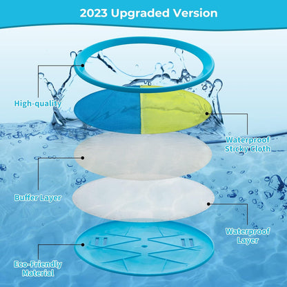 Beach Toys, Outdoor Games, Pool Water Sand Toys, Toss and Catch Ball Set with 6 Paddles and 3 Balls, Yard Games for Kids Ages 4-8 Gifts for Adults/Family