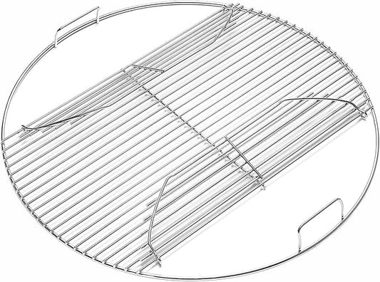  7436 22.5"Cooking Grate Hinged for Weber Charcoal Grill Grate Round Hinged, Replacement Part for Weber One-Touch, Performer and Bar-B-Kettle Series