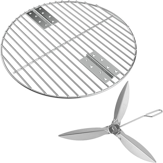 7441 Folding Replacement Parts for Weber Charcoal Grate/for Weber 22-1/2-Inch One-Touch Cleaning System Kit 7444, Kettle Parts for 22''Charcoal Grills