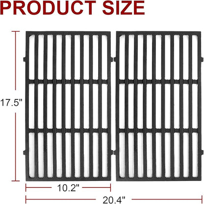 7637 Grill Grates for Weber Spirit II 200 & Spirit 200 Series Spirit E210 E220 S210 S220 Gas Grills with Front Control Panel,17.5" Cast Iron 