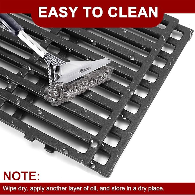 7637 Grill Grates for Weber Spirit II 200 & Spirit 200 Series Spirit E210 E220 S210 S220 Gas Grills with Front Control Panel,17.5" Cast Iron 