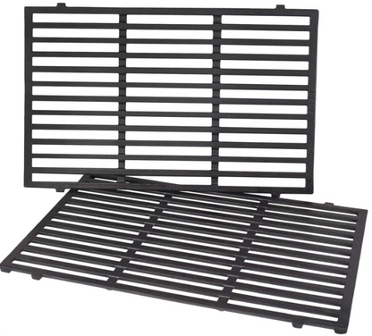 7638 Grill Grates Replacement for Weber Spirit 300 Series, E-310 E-330, Genesis Silver/Gold B & C Grill Replacement Parts, Cast Iron, 17.5 x 11.9 Inch, 2-Pack