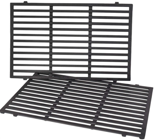 7638 Grill Grates Replacement for Weber Spirit 300 Series, E-310 E-330, Genesis Silver/Gold B & C Grill Replacement Parts, Cast Iron, 17.5 x 11.9 Inch, 2-Pack