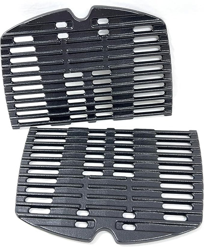 7644 Cast Iron Cooking Grates for Weber Q100, Q1000, Q120, Q1200, Q1400, 516001, 516002, 50060001, 51010001, 51060001, Baby Q Gas Grill, Set of 2 