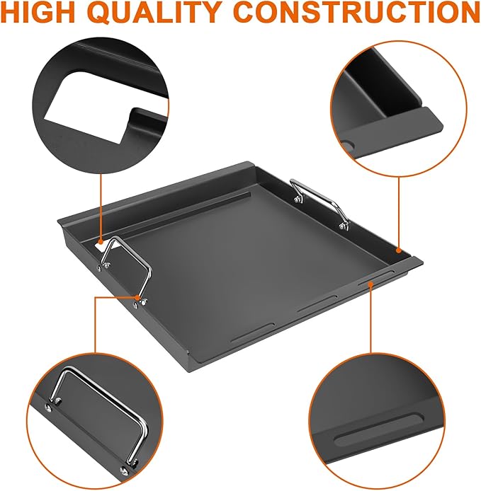 18“ Griddle Insert for Charbroil Performance 2 & Signature 3 Burner Grills, Flat Top Griddle for Charbroil Performance 4/5/6 Burner Grills