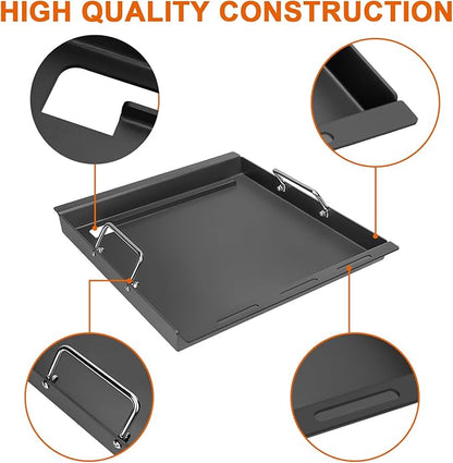18“ Griddle Insert for Charbroil Performance 2 & Signature 3 Burner Grills, Flat Top Griddle for Charbroil Performance 4/5/6 Burner Grills