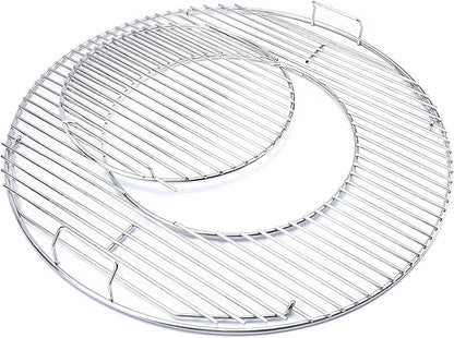 8835 Grill Grates for Weber 22.5 inch Charcoal Grills, Kettle, Performer, Master-Touch and Others, 21.5 Inches Gourmet BBQ System Hinged 