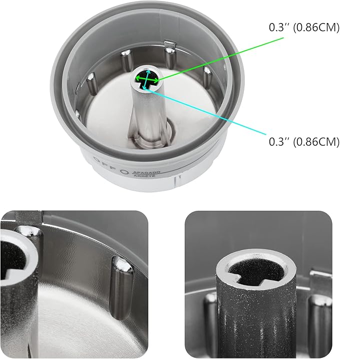 88848 Burner Knobs, 3PCS Gas Control Knobs Replacement for Weber Genesis 300 Series Gas Grills (Year 2011-2016 Models)