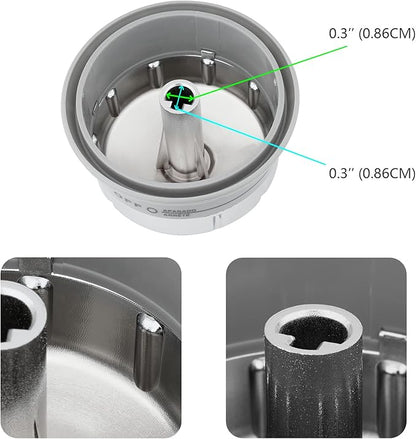 88848 Burner Knobs, 3PCS Gas Control Knobs Replacement for Weber Genesis 300 Series Gas Grills (Year 2011-2016 Models)