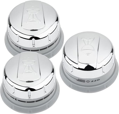88848 Burner Knobs, 3PCS Gas Control Knobs Replacement for Weber Genesis 300 Series Gas Grills (Year 2011-2016 Models)