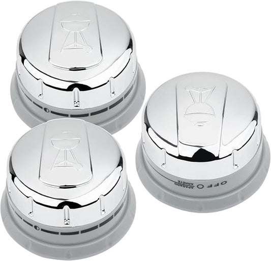 88848 Burner Knobs, 3PCS Gas Control Knobs Replacement for Weber Genesis 300 Series Gas Grills (Year 2011-2016 Models)