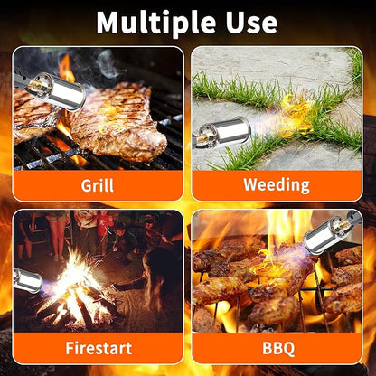 Powerful Grill Torch Charcoal Starter,Propane Searing Torch,Charcoal Lighter Campfire Starter,Fire Starter Torch,Sous Vide,Kitchen torch, Charcoal BBQ Grill Gun,Cooking Torch (Fuel Not Included)