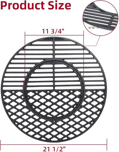 8835 Cast Iron Grill Grate Replacement Gourmet BBQ System for Weber 22 Inch Kettle, Performer & Charcoal Grills, 21.5 Inch