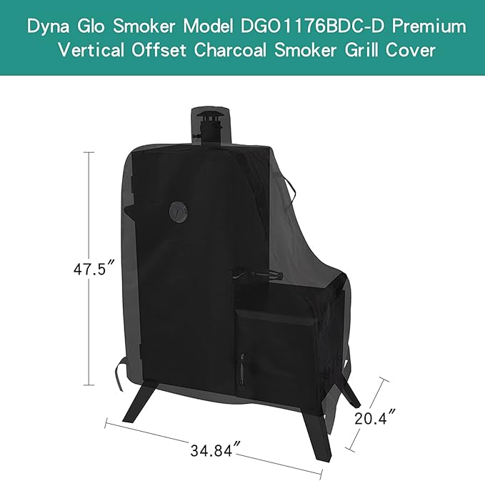 Grill Cover for Dyna Glo Smoker Model DGO1176BDC-D Premium Vertical Offset Charcoal Smoker