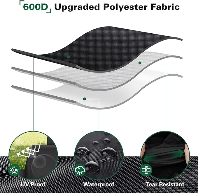 Grill Cover Fits for Char-Griller Outlaw 3724, E2137, Pro Deluxe 2735 Grill, Expandable BBQ Grill Cover 600D Heavy Duty Charcoal Grill Cover Waterproof Outdoor Grilling Cover