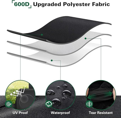 Grill Cover Fits for Char-Griller Outlaw 3724, E2137, Pro Deluxe 2735 Grill, Expandable BBQ Grill Cover 600D Heavy Duty Charcoal Grill Cover Waterproof Outdoor Grilling Cover