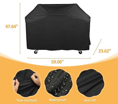 Grill Cover for Royal Gourmet Grill CD2030AN CD2030X SG6002 GA5401T, 59 inch CR5903 Heavy Duty Waterproof UV Resistant Cover, Outdoor Barbeque Grill Accessories