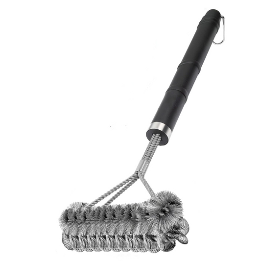 18" Grill Brush Wire BBQ Cleaning Brush, Grill Cleaner Brush Scrubber for Gas, Pellet, Charcoal Porcelain Steel Grates, BBQ Accessories Gifts
